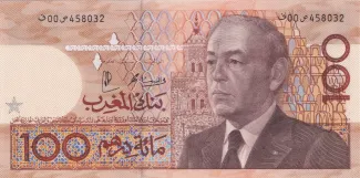 Morocco 100 Dirhams, 1407 image