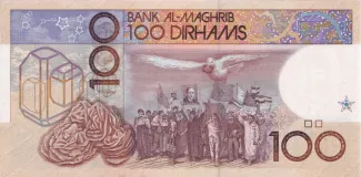 Morocco 100 Dirhams, 1407 reverse