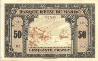 Morocco 50 Francs, 1944 image