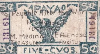 Mountain Province 5 Centavos, 1942 image