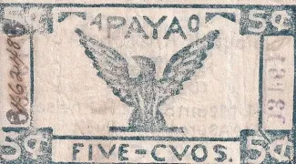 Mountain Province 5 Centavos, 1942 reverse