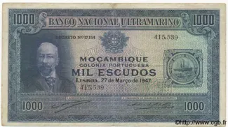 Mozambique 1.000 Escudos, 1945-1947 obverse