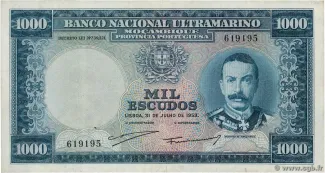 Mozambique 1.000 Escudos, 1953 obverse