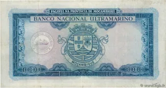 Mozambique 1.000 Escudos, 1953 reverse