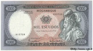 Mozambique 1.000 Escudos, 1972 obverse
