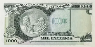 Mozambique 1.000 Escudos, 1976 reverse