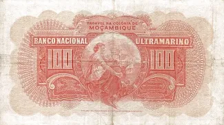 Mozambique 100 Escudos, 1943-1945 reverse