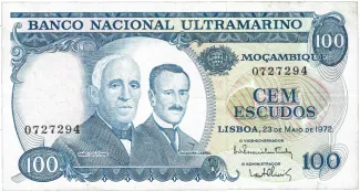 Mozambique 100 Escudos, 1972 obverse