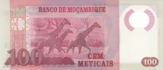 Mozambique 100 Meticais, 2011-2017 reverse