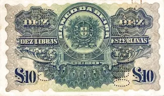 Mozambique 10 Libras, 1919 reverse