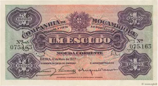 Mozambique 1 Escudo, 1937 obverse
