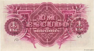 Mozambique 1 Escudo, 1937 reverse
