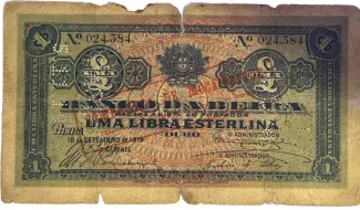 Mozambique 1 Libra, 1919 image