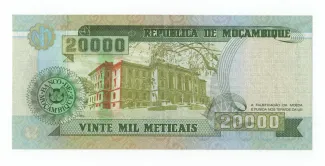 Mozambique 20.000 Meticais, 1999 reverse