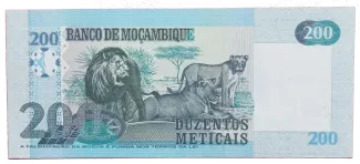 Mozambique 200 Meticais, 2011-2017 reverse