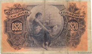 Mozambique 20 Centavos, 1914 reverse