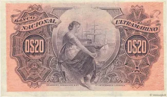 Mozambique 20 Centavos, 1914 reverse