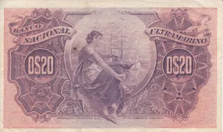 Mozambique 20 Centavos, 1914 reverse