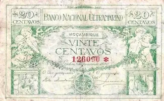 Mozambique 20 Centavos, 1920 obverse