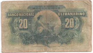 Mozambique 20 Escudos, 1941-1945 reverse
