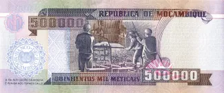 Mozambique 500.000 Meticais, 2003 reverse