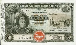 Mozambique 50.000 Réis, 1909 image