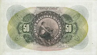 Mozambique 50.000 Réis, 1909 reverse