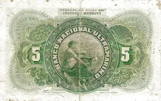 Mozambique 5.000 Réis, 1908 reverse