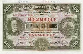 Mozambique 500 Escudos, 1932 obverse