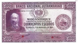 Mozambique 500 Escudos, 1941 obverse