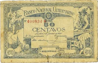 Mozambique 50 Centavos, 1920 obverse