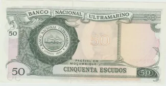 Mozambique 50 Escudos, 1970 reverse