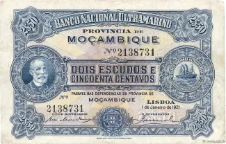 Mozambique 0 Undefined, 1921 reverse
