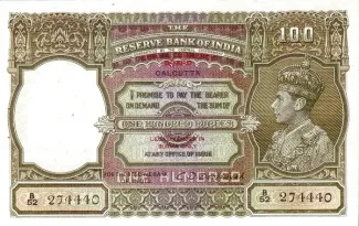 Myanmar 100 Rupees, 1947 image