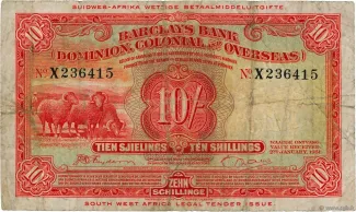 Namibia 10 Shillings, 1954 image