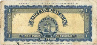 Namibia 1 Pound, 1954-1958 reverse