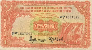 Namibia 1 Pound, 1959 image