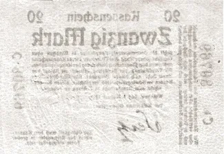 Namibia 20 Mark, 1914 reverse