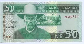 Namibia 50 Dollars, 1996-2001 obverse