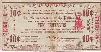 Negros 10 Centavos, 1942 image