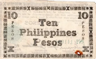 Negros 10 Pesos, 1943 reverse