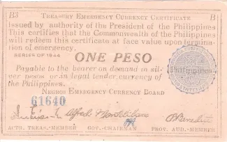 Negros 1 Peso, 1944 image