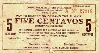 Negros 5 Centavos, 1942 image