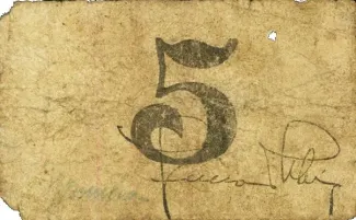 Negros 5 Centavos, 1943 reverse