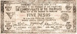Negros 5 Pesos, 1942 image