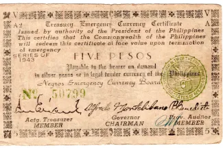Negros 5 Pesos, 1943 image