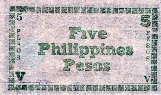 Negros 5 Pesos, 1944 reverse