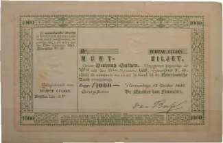 Netherlands 1.000 Gulden, 1849 obverse