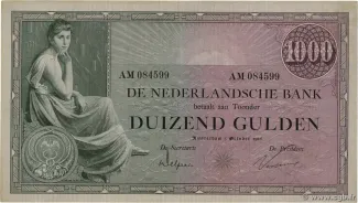Netherlands 1.000 Gulden, 1926-1938 obverse
