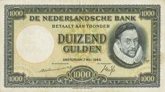 Netherlands 1.000 Gulden, 1945 obverse